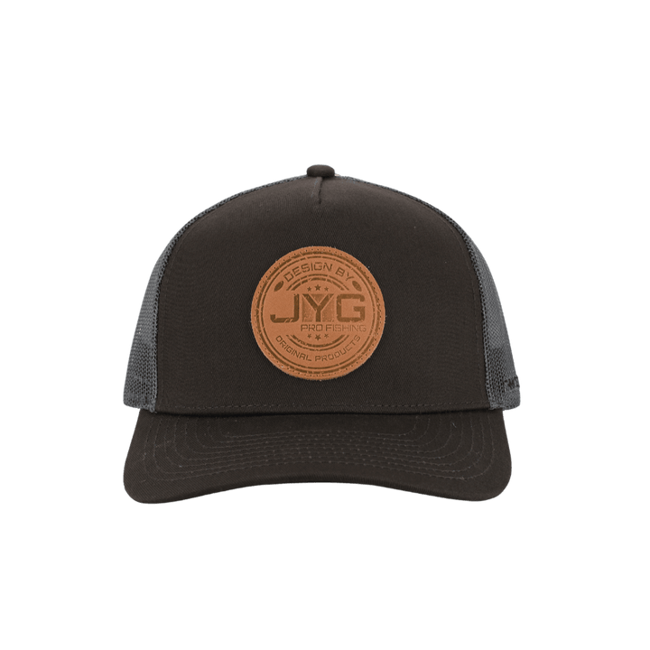 Leather Patch Cap Dunkelgrau