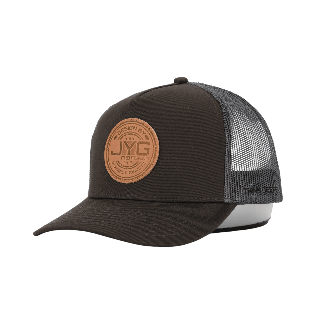 Leather Patch Cap Dunkelgrau
