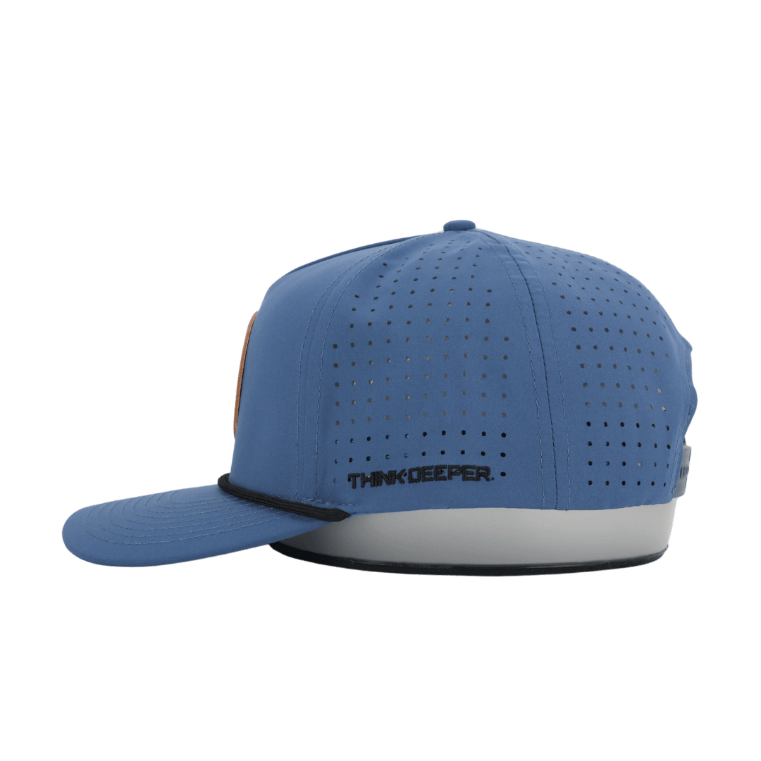 Leather Patch Navy Hat