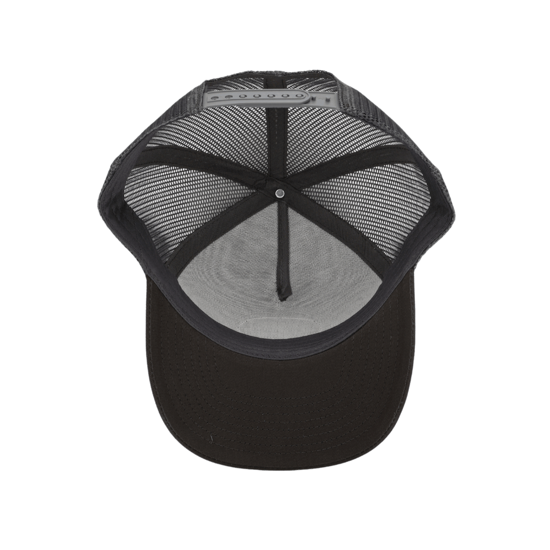 Leather Patch Cap Dunkelgrau