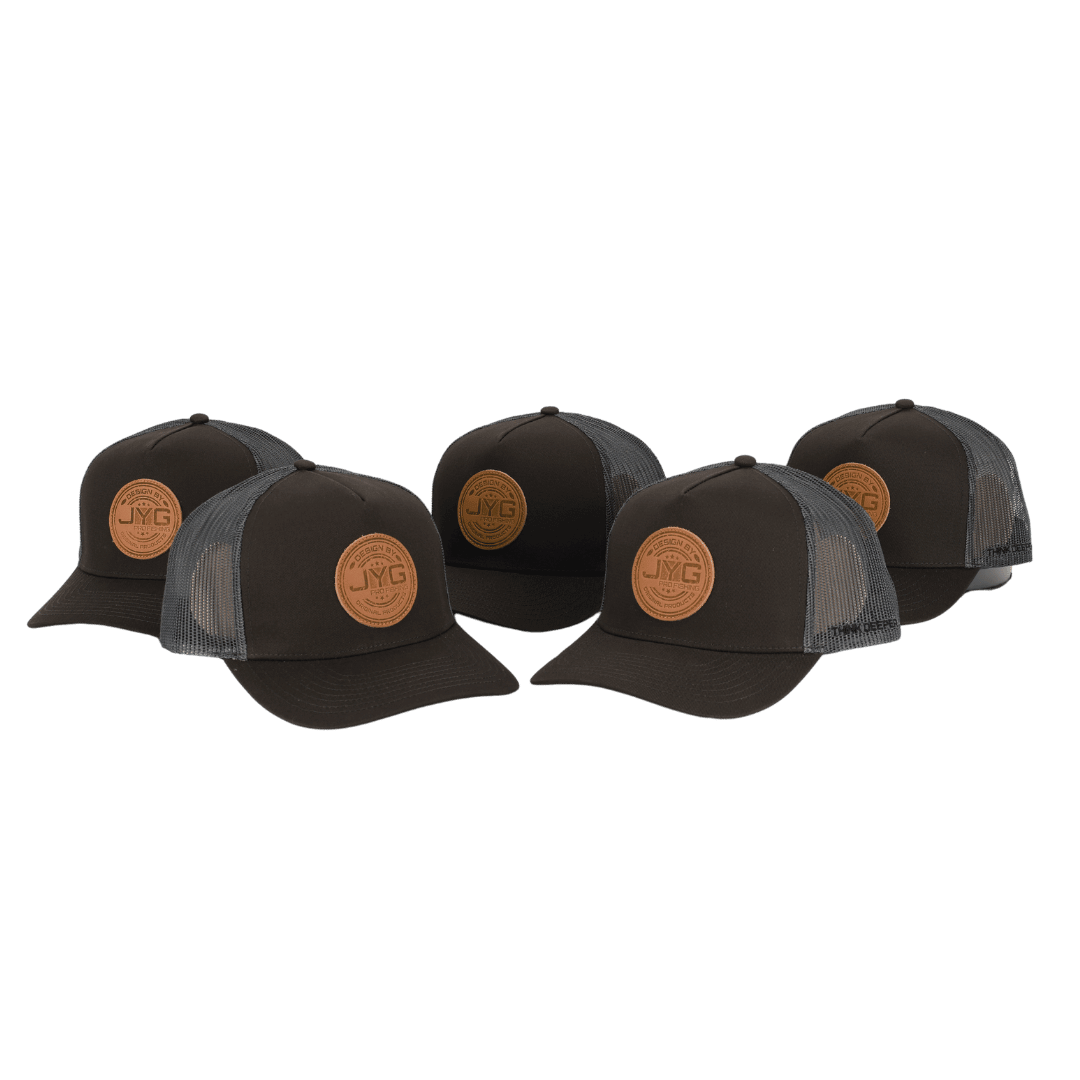 Leather Patch Cap Dunkelgrau