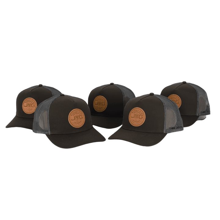Leather Patch Cap Dunkelgrau