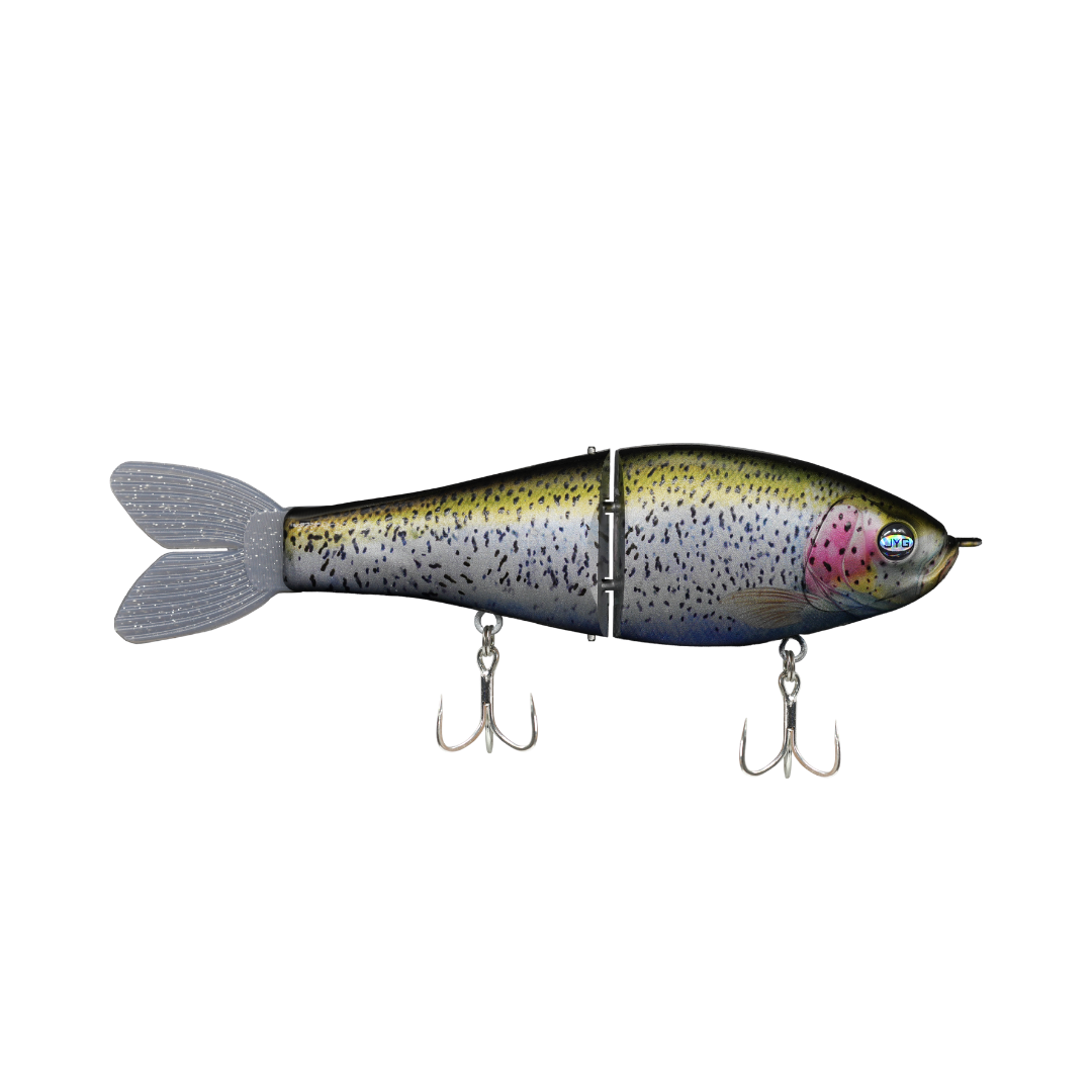 JYG GLYDE 8" 3oz glide bait in Stocker Rainbow Trout colour