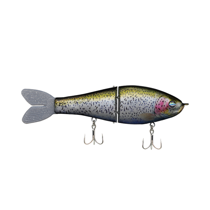 JYG GLYDE 8" 3oz glide bait in Stocker Rainbow Trout colour