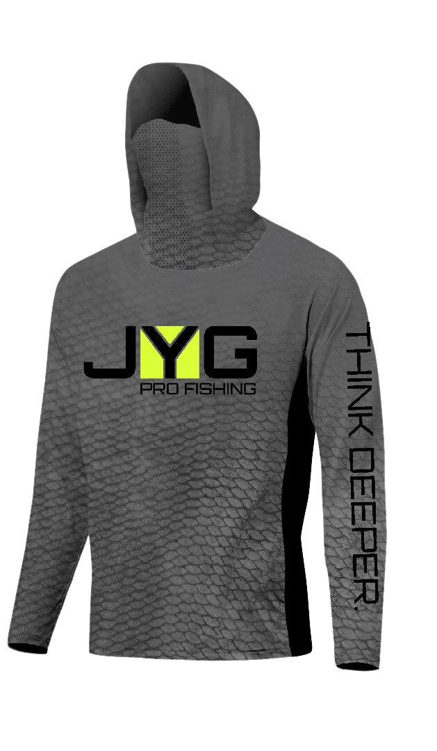 HOODED FISHING SHIRT MIT FACEMASK - DUNKELGRAU